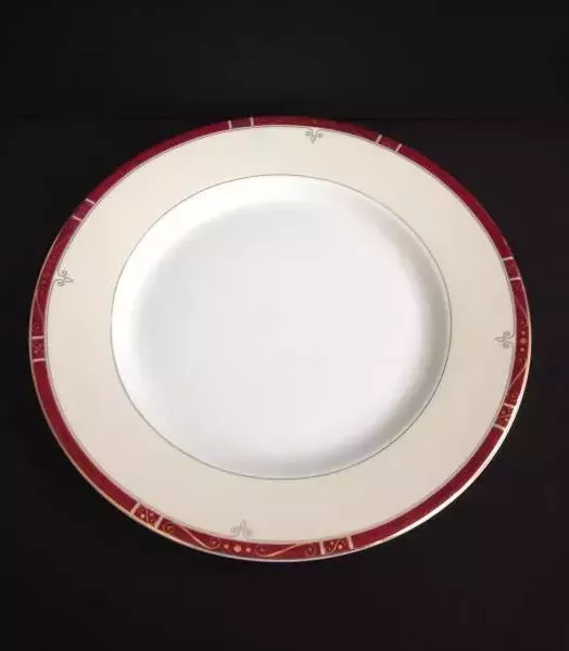 Assiette dessert liseret rouge 20cm