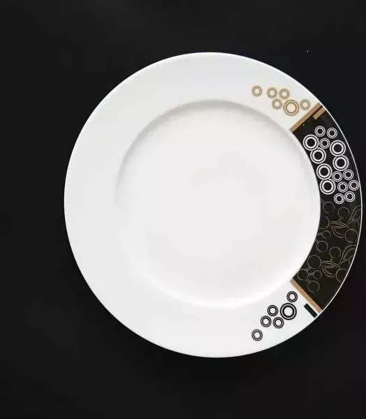 Assiette bulle de champagne 27cm noir