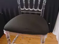 Chaise napoleon transparent (assise noir)